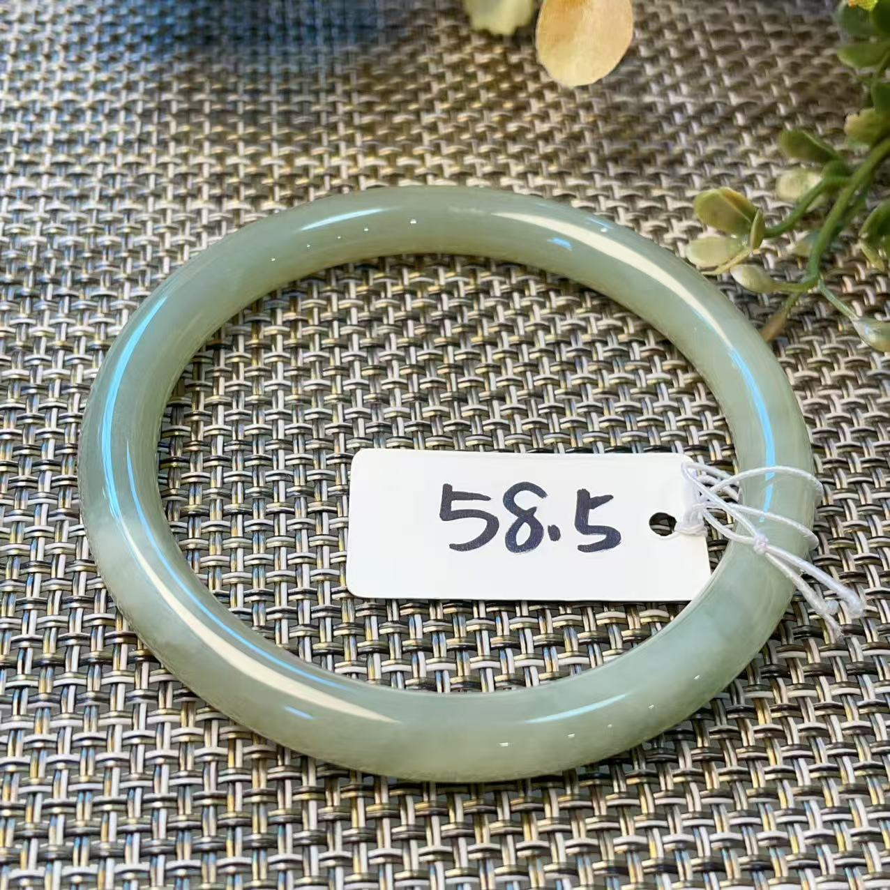 Certified Natural Green Jade Bangle , Iced Lake Green Slim Nephrite Jade Bangle , 53-60mm Size Jade Bangle Bracelet