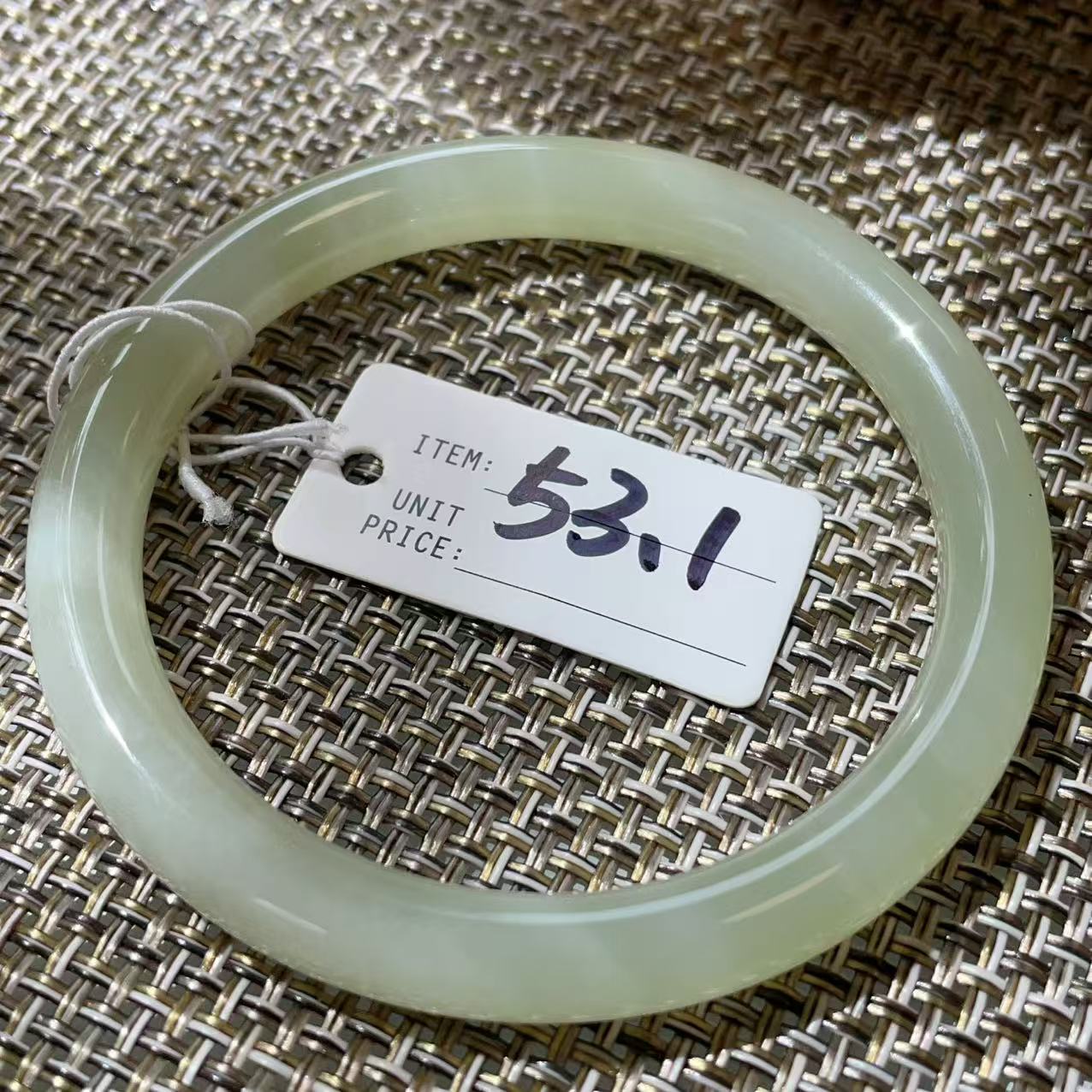 Certified Natural Green Jade Bangle , Iced Lake Green Slim Nephrite Jade Bangle , 53-60mm Size Jade Bangle Bracelet