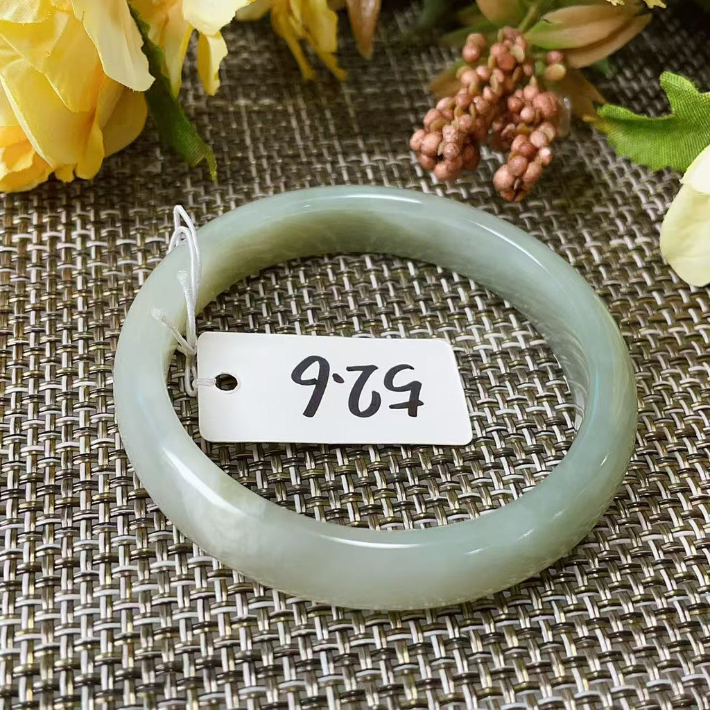 Certified Natural Nephrite Jade Small Size Bangle , Spring Water Green Jade, Bangle Size 52-54, Minimalist Jade Bangle Bracelet, XSmall Size