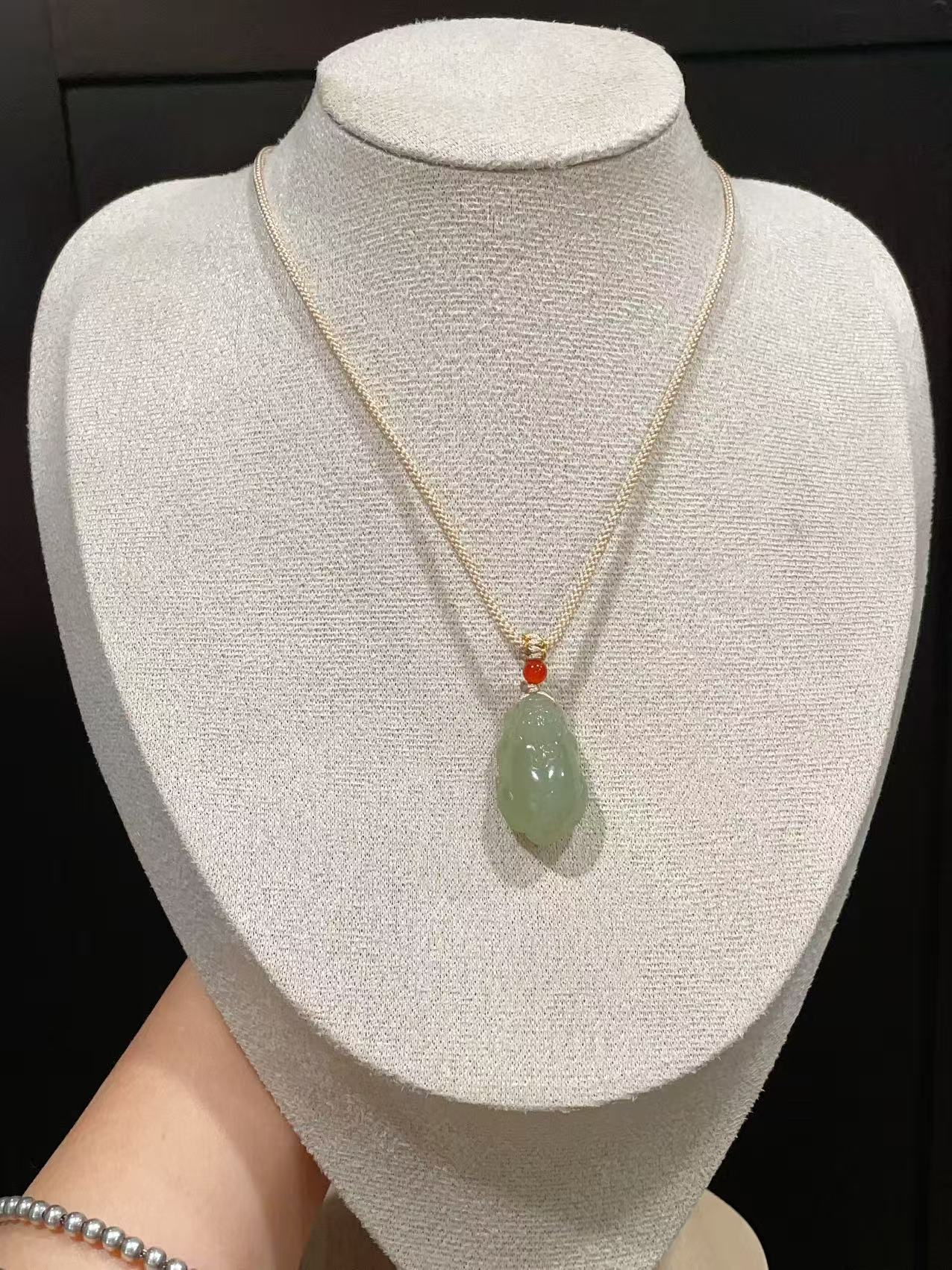 Natural Jade Pixiu Pendant Necklace, Hand-Carved Lucky Jade Amulet, Adjustable Cord Necklace, Gift for Protection & Wealth