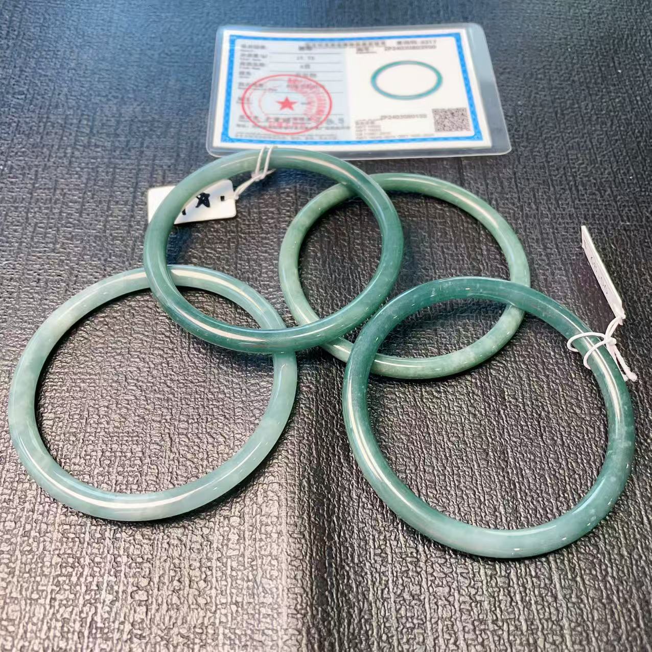 Certified Blue Jadeite Slim Bangle Bracelet, Grade A Natural Jadeite Bangle, 55-61 Size Bangle