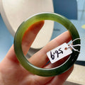 Certified Natural Green Jade Bangle , Iced Lake Green Nephrite Jade Bangle , 56.9mm Size Jade Bangle Bracelet