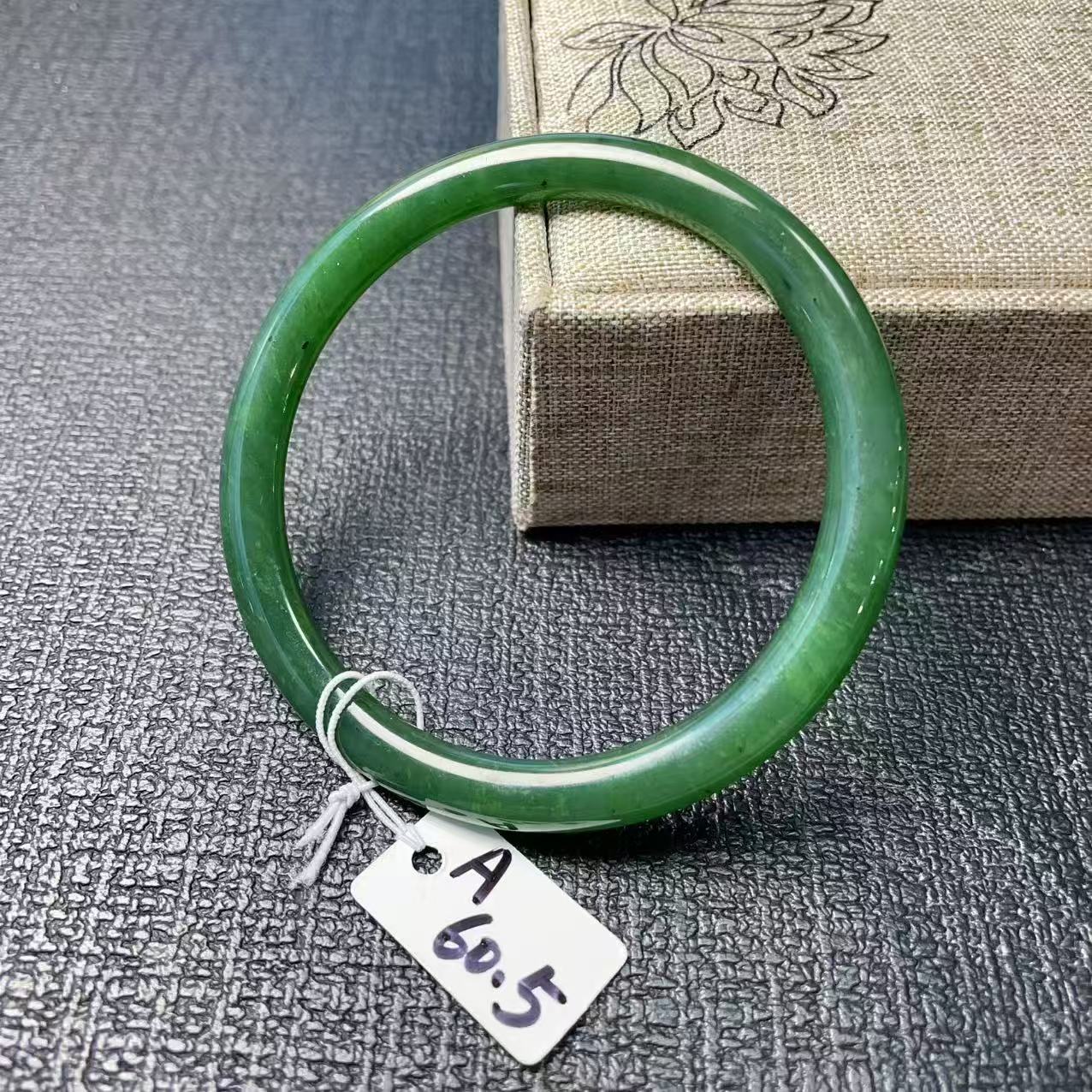 Certified Natural Green Jade Slim Bangle, 56-62 Size Minimalist Bangle Bracelet, Green Jade Bangle