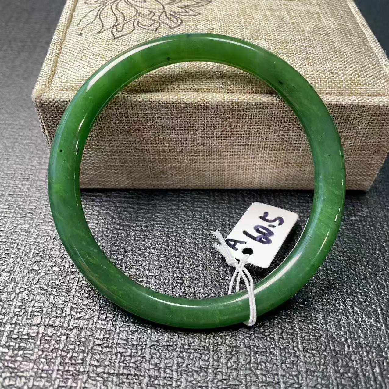 Certified Natural Green Jade Slim Bangle, 56-62 Size Minimalist Bangle Bracelet, Green Jade Bangle