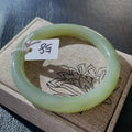Certified Natural Green Jade Bangle , Iced Lake Green Nephrite Jade Bangle , 58mm Size Jade Bangle Bracelet