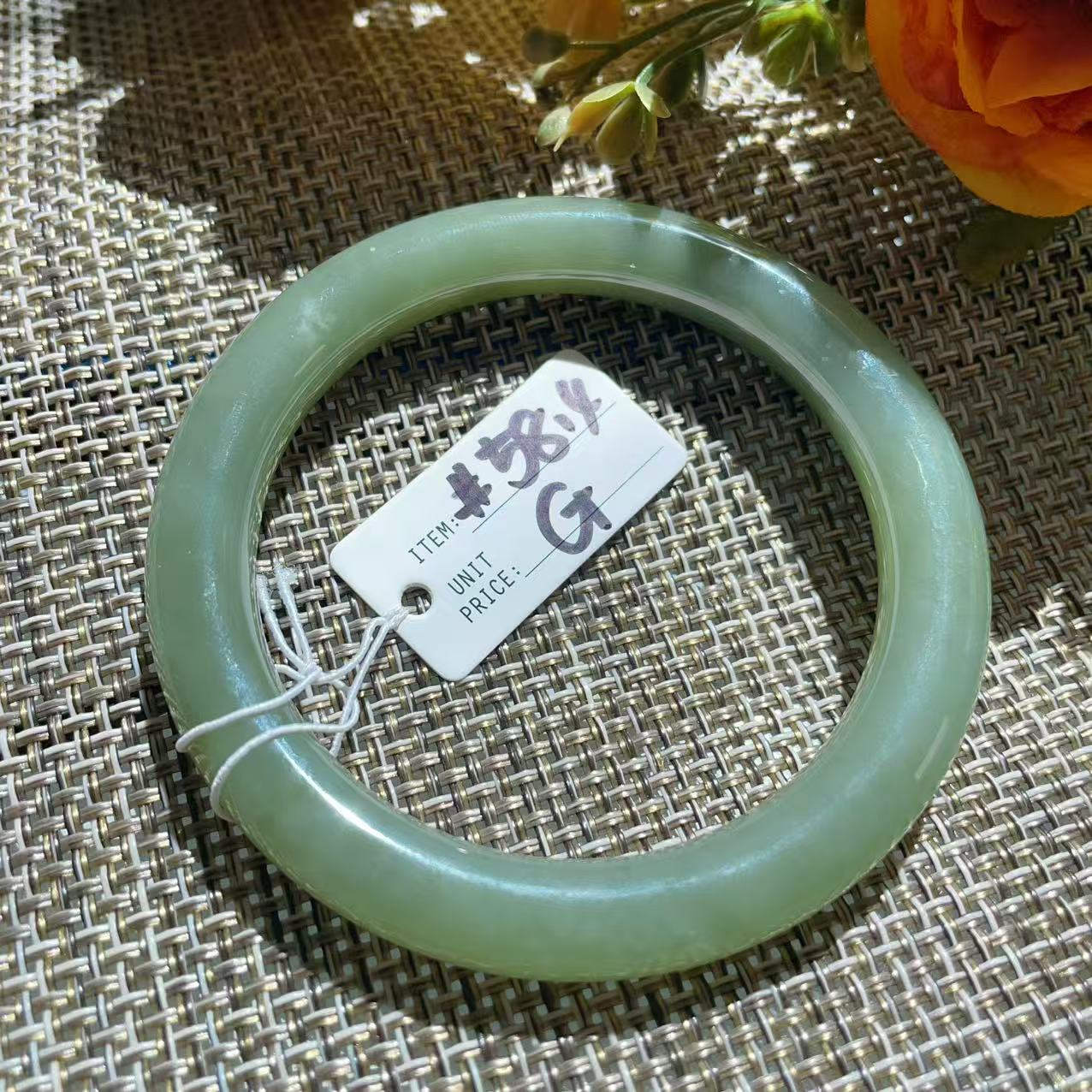 Certified Natural Green Jade Bangle, Lake Green Jade Bracelet, Size 57.5-58.5, Genuine Jade Jewelry, Minimalist Gift for Her