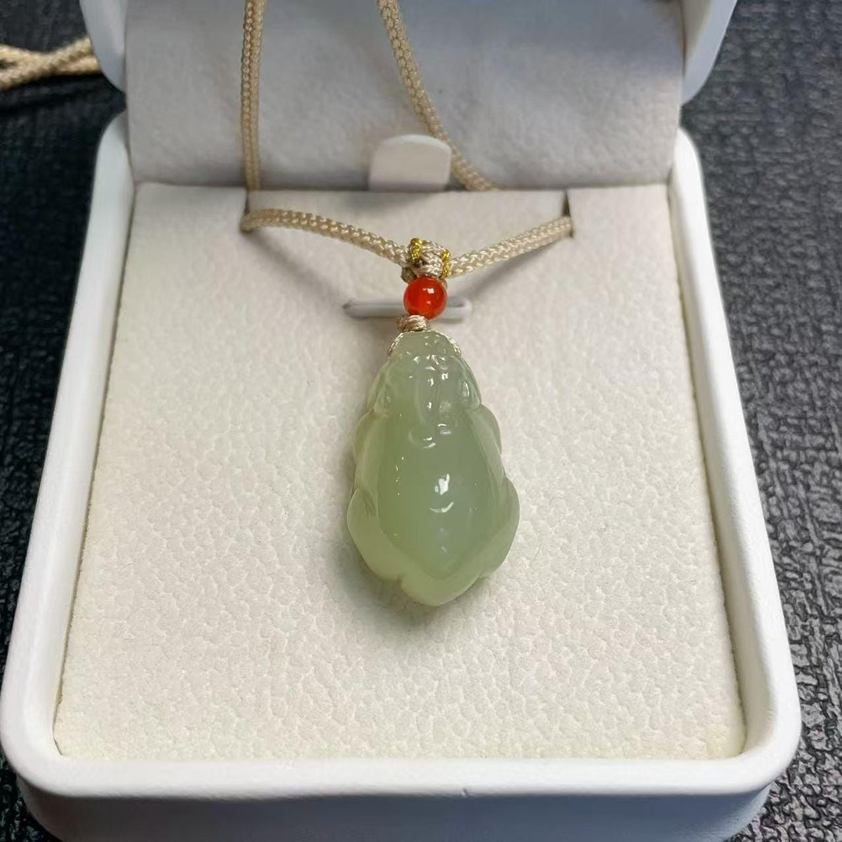 Natural Jade Pixiu Pendant Necklace ，Adjustable Chain 26" ， Icy Translucent Green Jade Amulet ， Wealth & Protection Talisman Gift