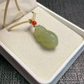 Natural Jade Pixiu Pendant Necklace ，Adjustable Chain 26" ， Icy Translucent Green Jade Amulet ， Wealth & Protection Talisman Gift
