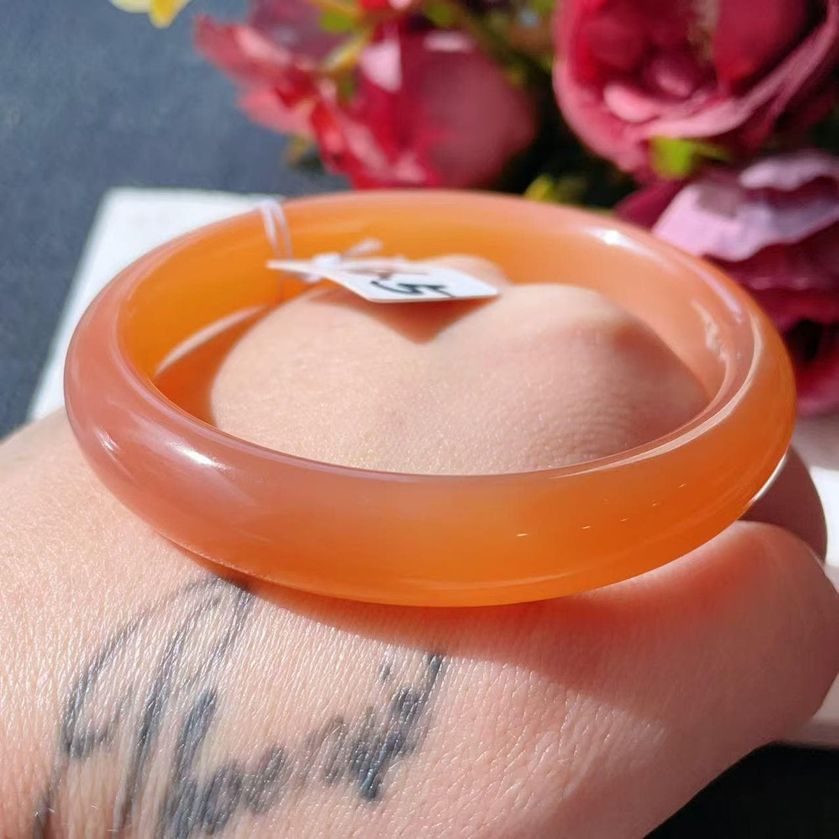 Natural Agate Bangle Bracelet, Thick Stone Bangle 11.5-12mm ，Real Natural Agate Bangle, High Grade Agate, Gift for Her