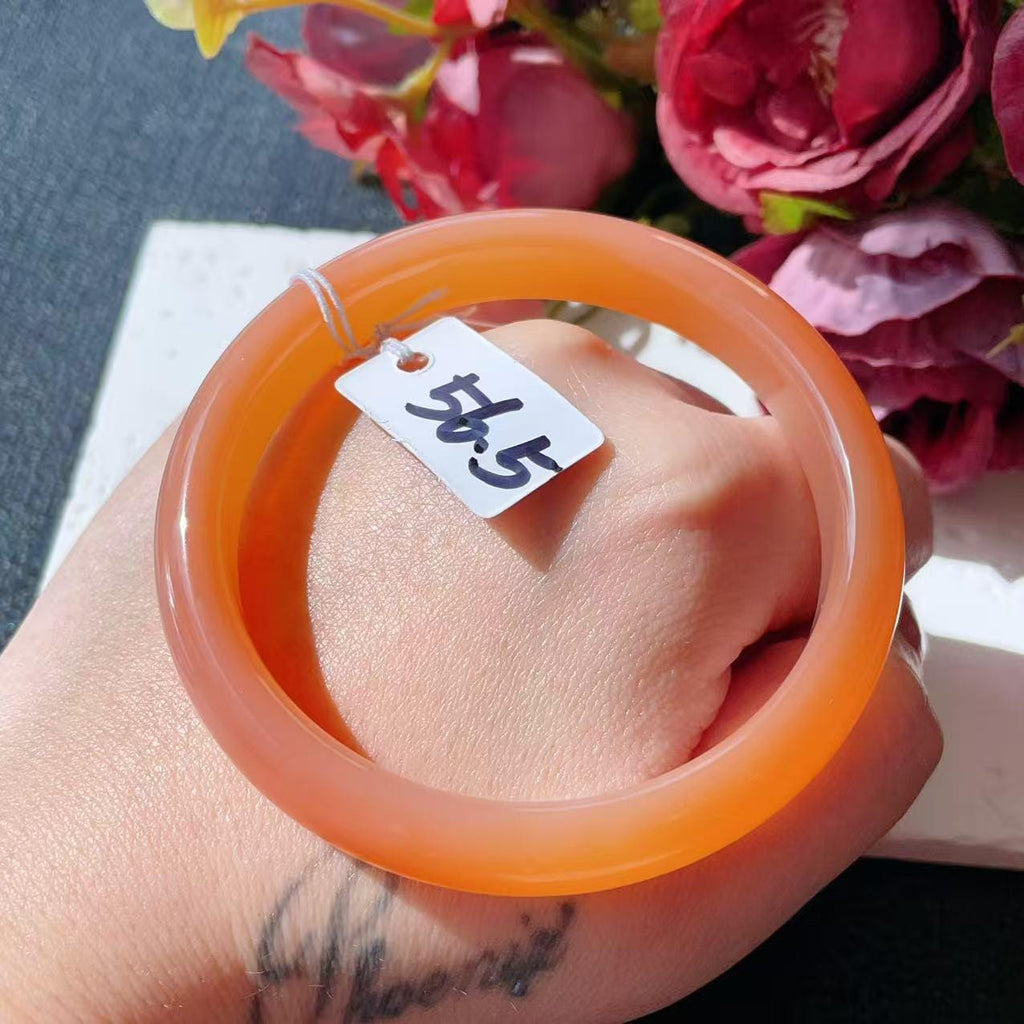 Natural Agate Bangle Bracelet, Thick Stone Bangle 11.5-12mm ，Real Natural Agate Bangle, High Grade Agate, Gift for Her