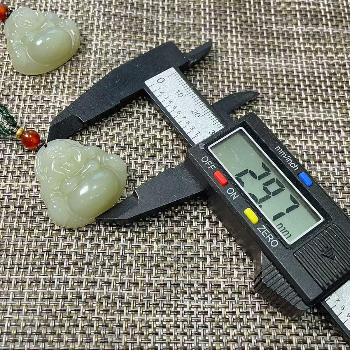 Natural Icy Spring Water Jade Buddha Pendant , Certified Hand-Carved Nephrite Jade Laughing Buddha Necklace, One of a Kind, Jade Jewelry
