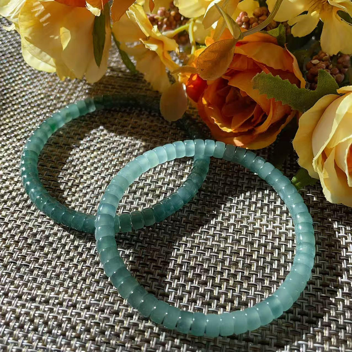 Certified Natural Blue Jadeite Bracelet , Slim Icy Blue Jadeite , 6mm Jadeite Bead Bracelet , Certified Grade A Jade , Minimalist Jewelry