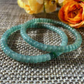 Certified Natural Blue Jadeite Bracelet , Slim Icy Blue Jadeite , 6mm Jadeite Bead Bracelet , Certified Grade A Jade , Minimalist Jewelry