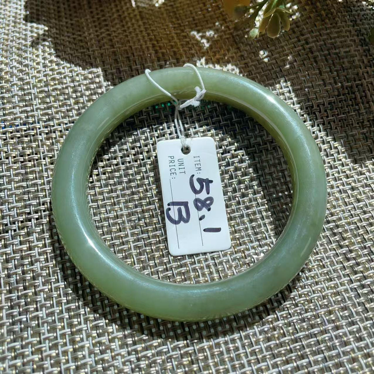 Certified Natural Green Jade Bangle, Lake Green Jade Bracelet, Size 57.5-58.5, Genuine Jade Jewelry, Minimalist Gift for Her