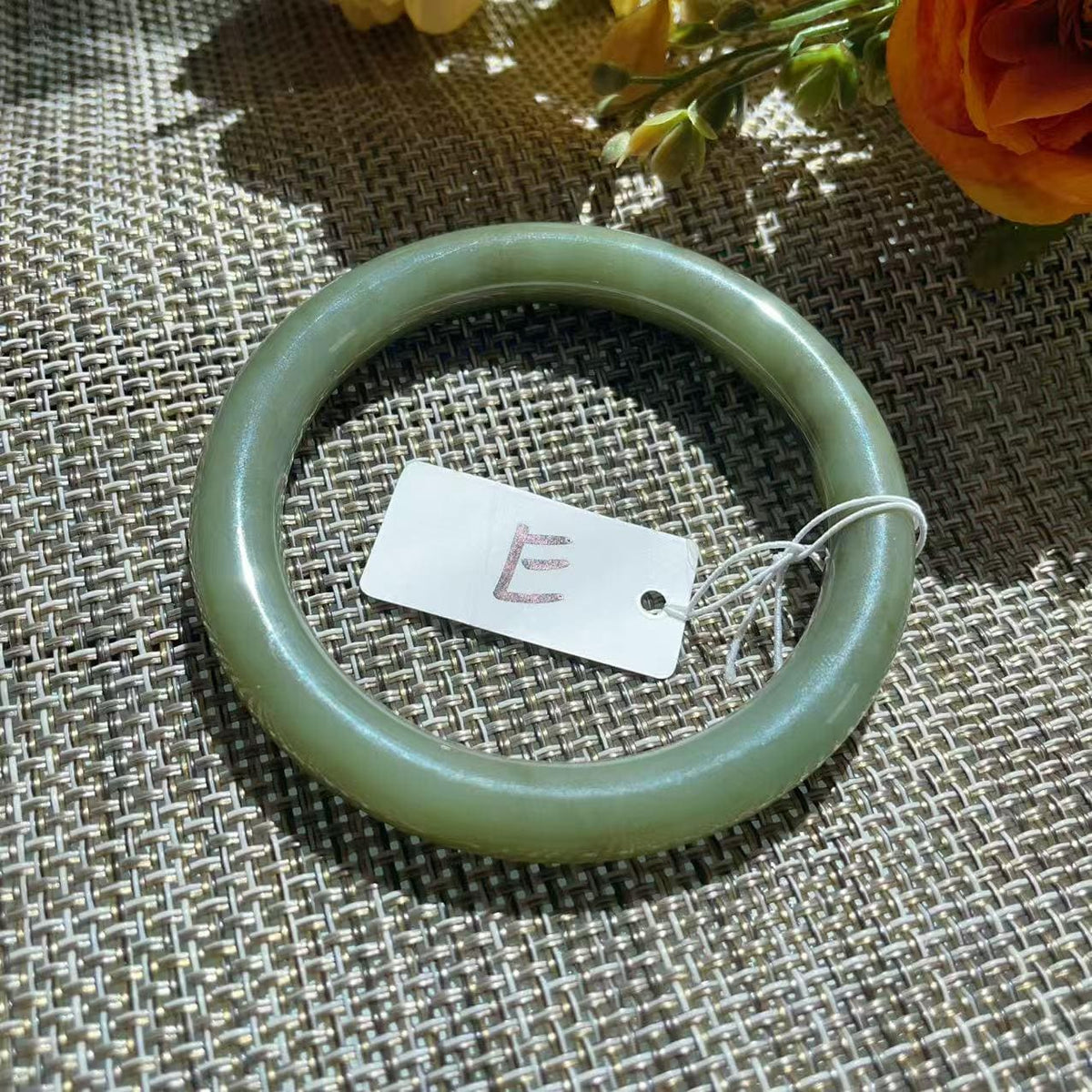 Certified Natural Green Jade Bangle, Lake Green Jade Bracelet, Size 57.5-58.5, Genuine Jade Jewelry, Minimalist Gift for Her