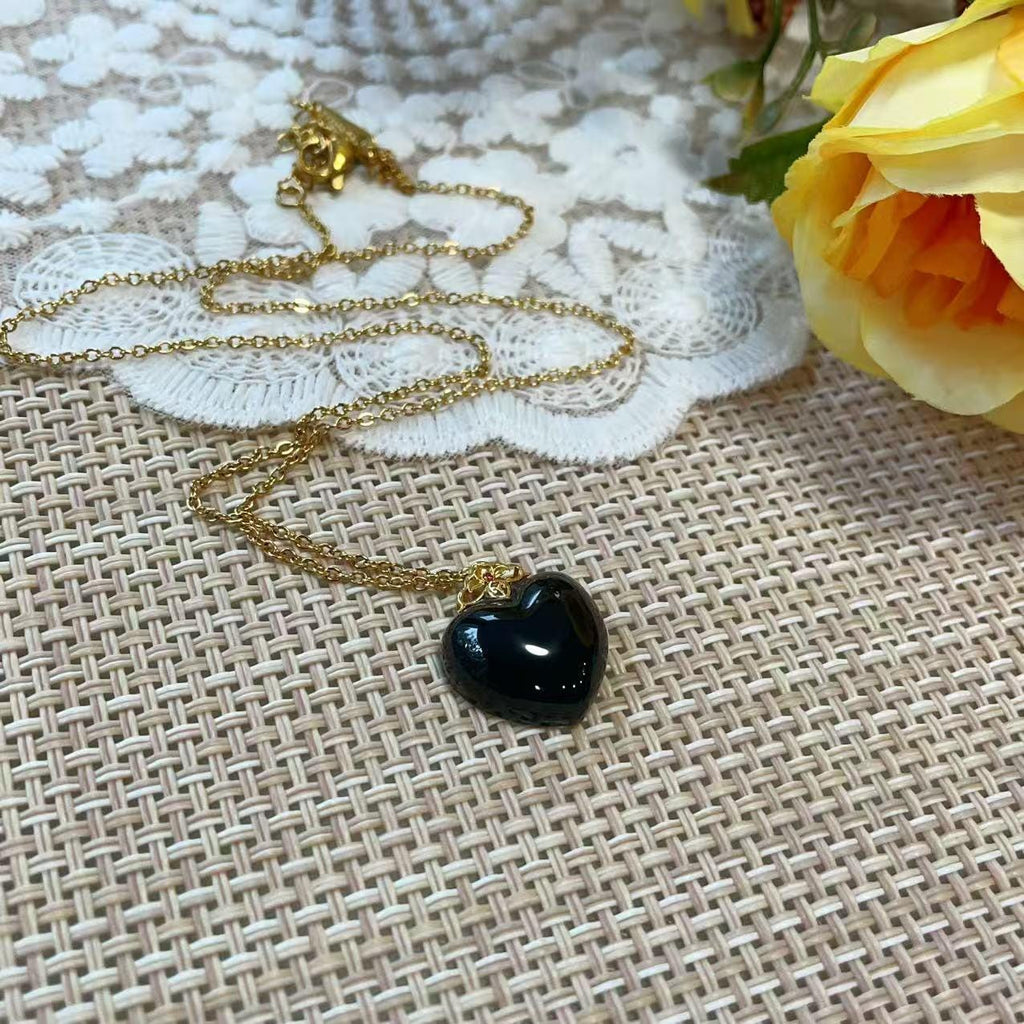Certified Smoky Lavender Jade Heart Necklace , 18K Gold Jade Pendent Necklace, Real Nephrite Jade, High Grade Jade, Certified Natural Jade