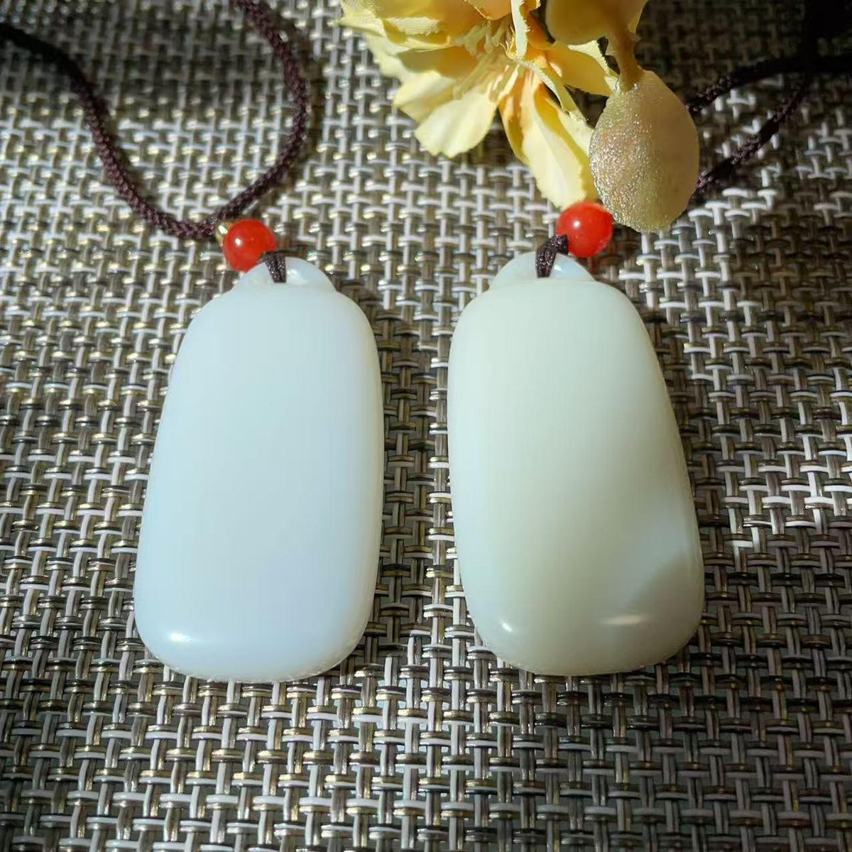 Certified Natural White Jade Pendant | Minimalist White Jade Tag Necklace | Hand Polished Gemstone Pendant | Adjustable Cord | Gift for Her