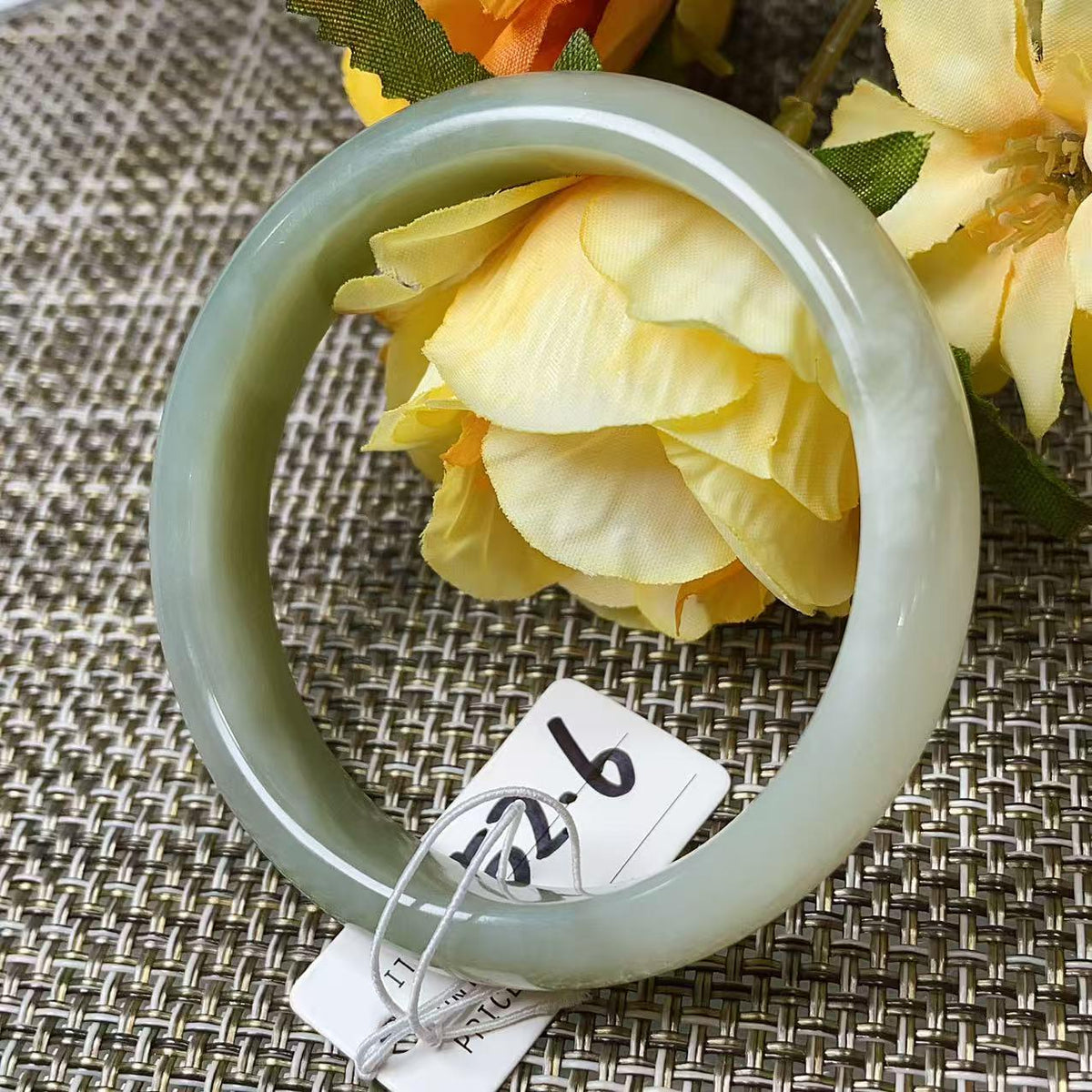 Certified Natural Nephrite Jade Small Size Bangle , Spring Water Green Jade, Bangle Size 51-55, Minimalist Jade Bangle Bracelet, XSmall Size