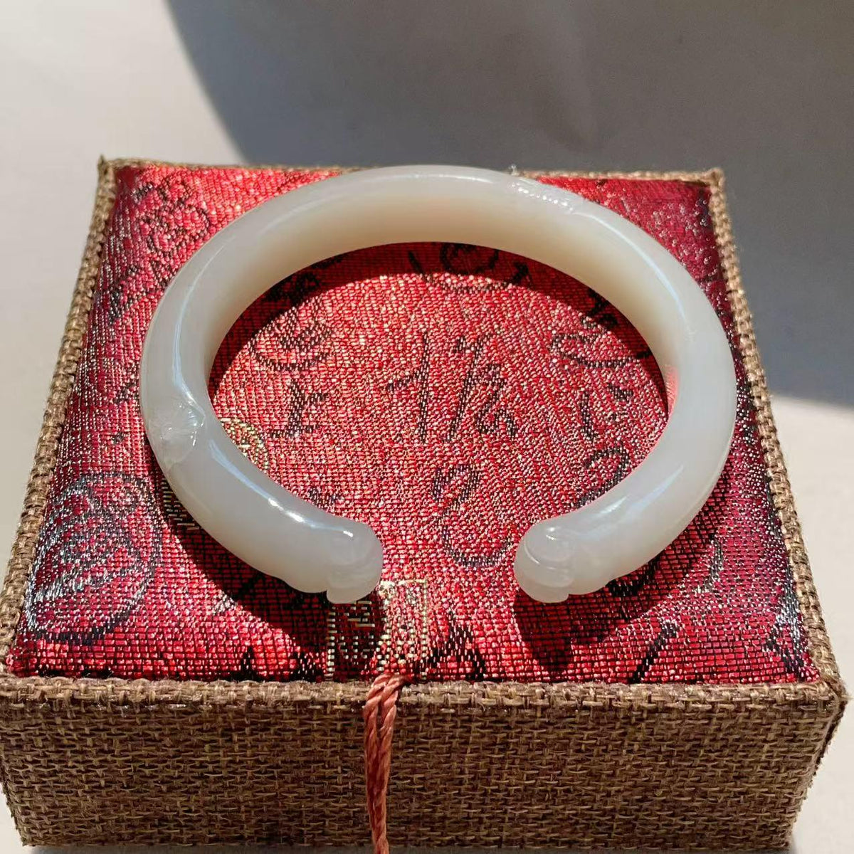 Certified Hand Carved Nephrite Jade Cat Paw Bangle | Lotus Pink Lavender Jade Bracelet Bangle | Natural Jade | 60.5mm Bangle, One of a Kind