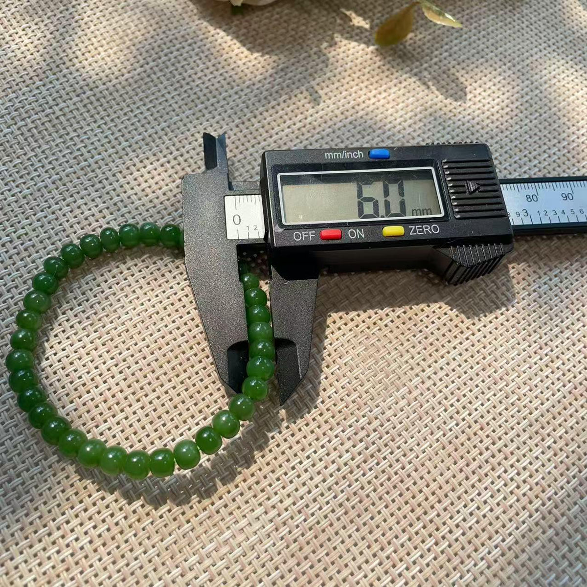 Natural 6mm Spinach Green Nephrite Jade Bracelet | Certified Slim Green Jade Bead Bracelet | Stretch Bracelet | Everyday Jewelry
