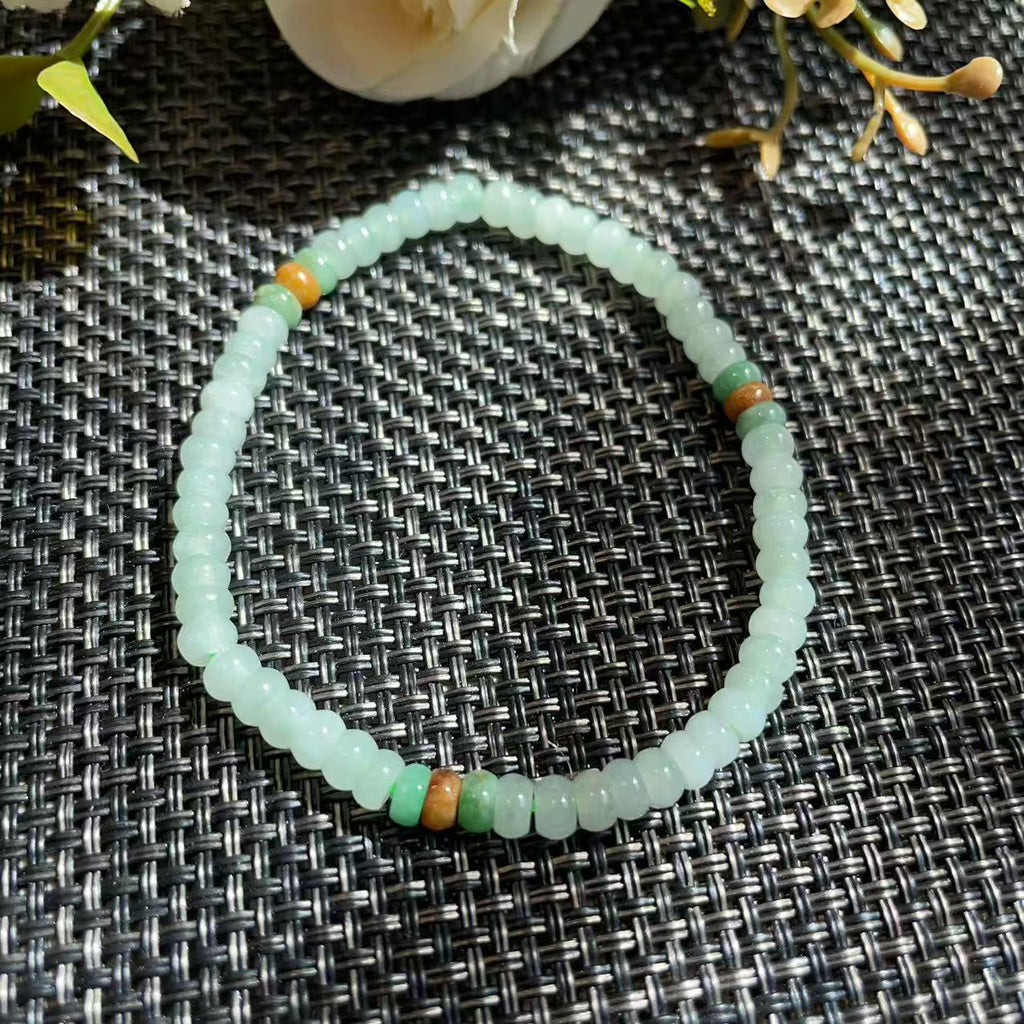 Certified Natural Grade A Jadeite Bracelet, Ice Green Slim Jadeite Bracelet, Minimalist Jadeite Jewelry, Adjustable Wrist Size, Jade Gift