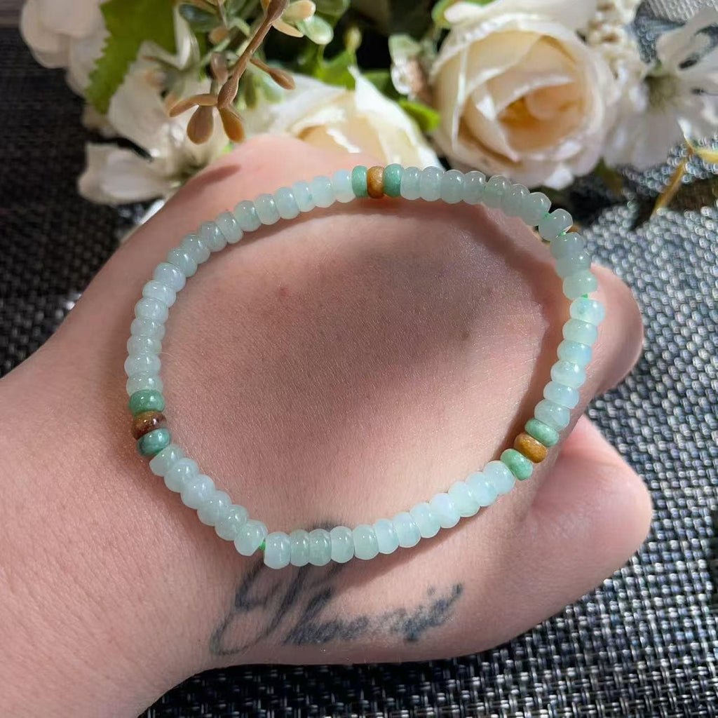 Certified Natural Grade A Jadeite Bracelet, Ice Green Slim Jadeite Bracelet, Minimalist Jadeite Jewelry, Adjustable Wrist Size, Jade Gift