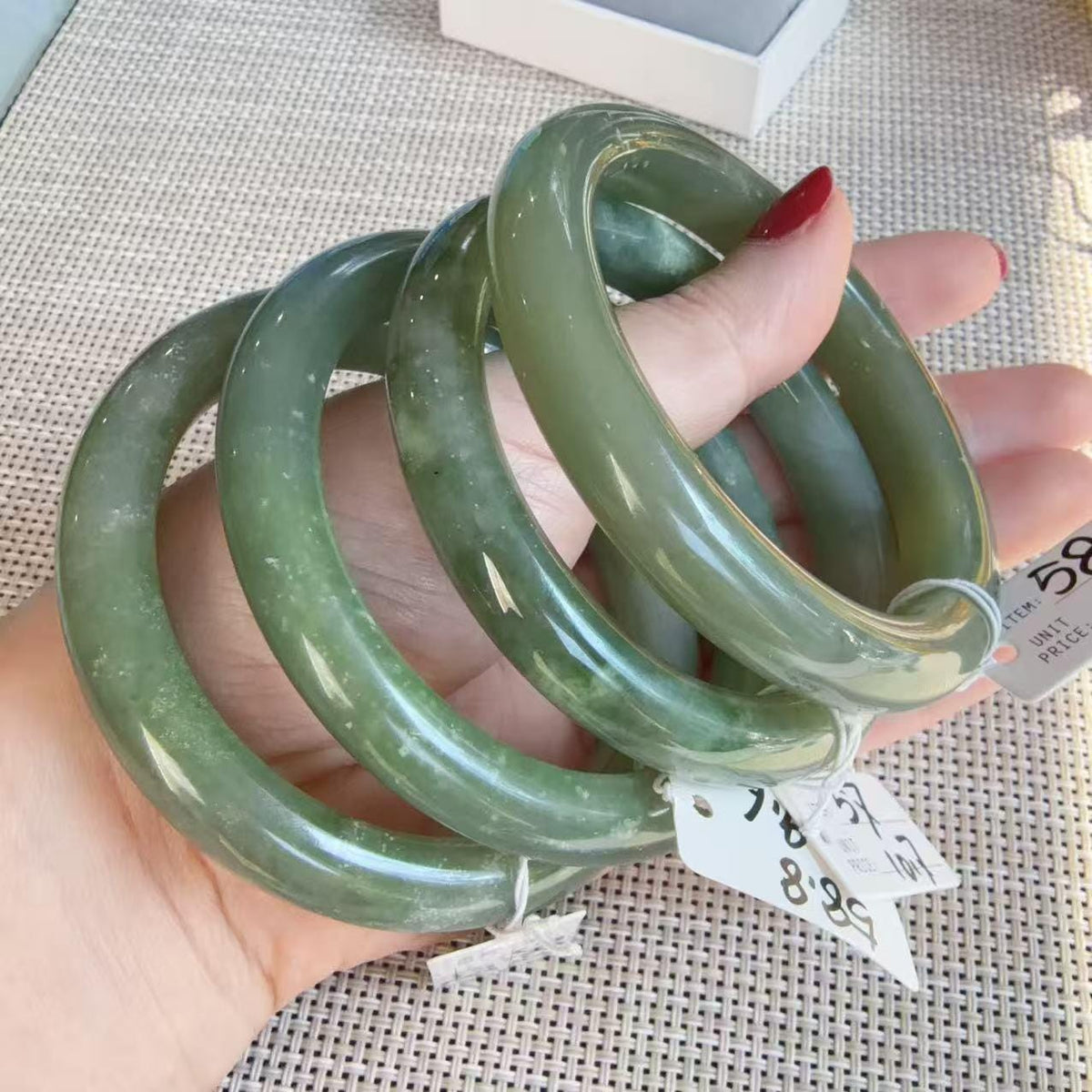 Certified Natural Green Jade Bangle , Lake Green Nephrite Jade Bangle , 57-59mm Multiple Sizes Bangle, One of a Kind