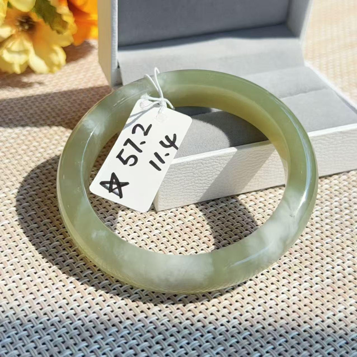 SALE! Natural Jade Bangle Clearance | Imperfect Nephrite Jade Bracelet | Stone Lines & Cracks | Discount Jade Bangles