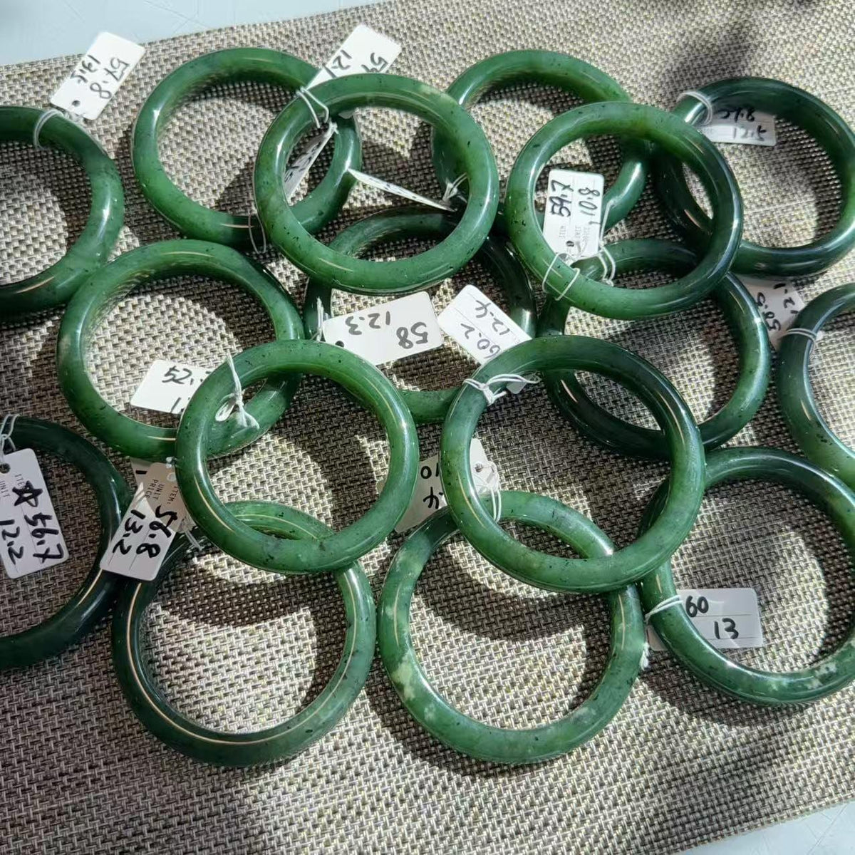 Natural Nephrite Jade Bangle, Rich Green Jade Bracelet, Classic Wide Jade Bangle, Genuine Green Jade Jewelry, 52-60mm Bangle, One of a Kind