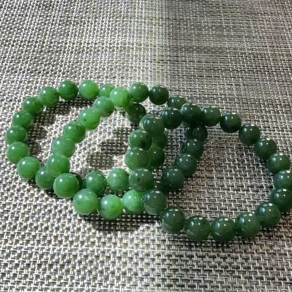 DEAL! Certifeid Green Jade Bracelet ,10mm Green Jade Bracelet , Natural Nephrite Beads, Minimalist Luxury Jewelry, Certified Jade Gift