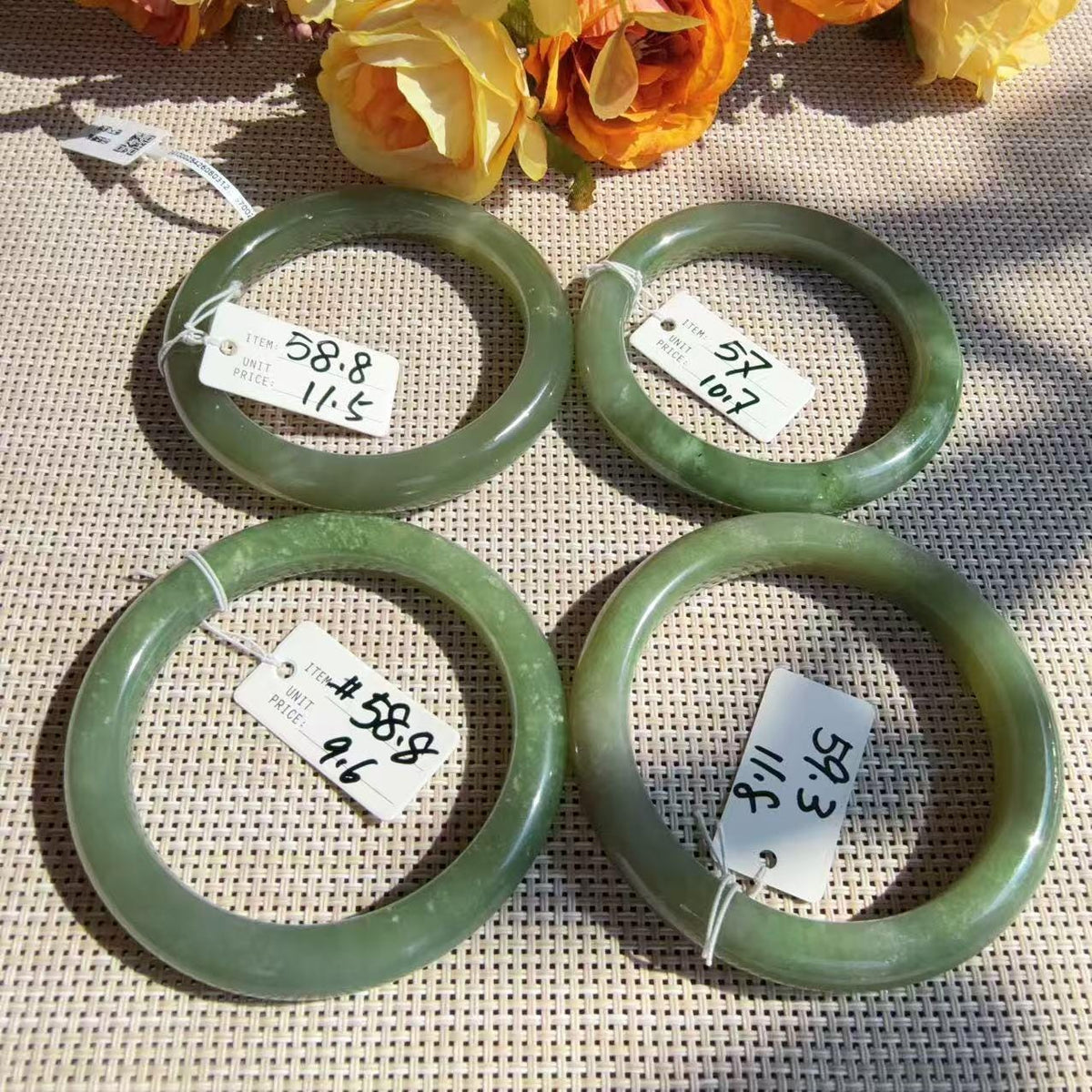 Certified Natural Green Jade Bangle , Lake Green Nephrite Jade Bangle , 57-59mm Multiple Sizes Bangle, One of a Kind