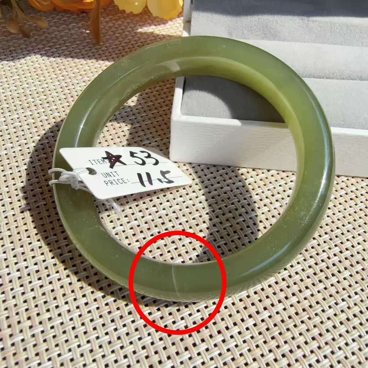 SALE! Natural Jade Bangle Clearance | Imperfect Nephrite Jade Bracelet | Stone Lines & Cracks | Discount Jade Bangles