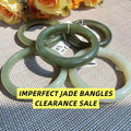 SALE! Natural Jade Bangle Clearance | Imperfect Nephrite Jade Bracelet | Stone Lines & Cracks | Discount Jade Bangles