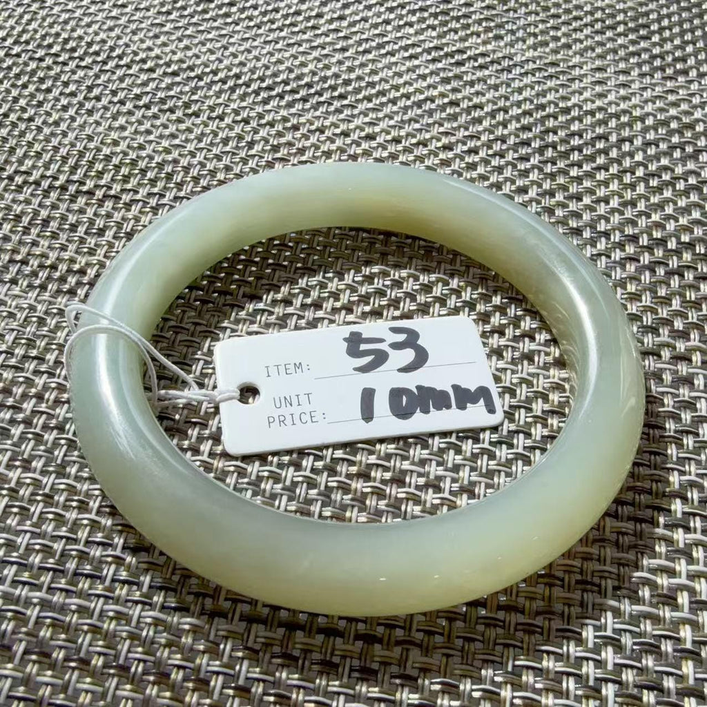 Certified Natural Nephrite Jade Small Size Bangle , Spring Water Green Jade, Bangle Size 51-55, Minimalist Jade Bangle Bracelet, XSmall Size