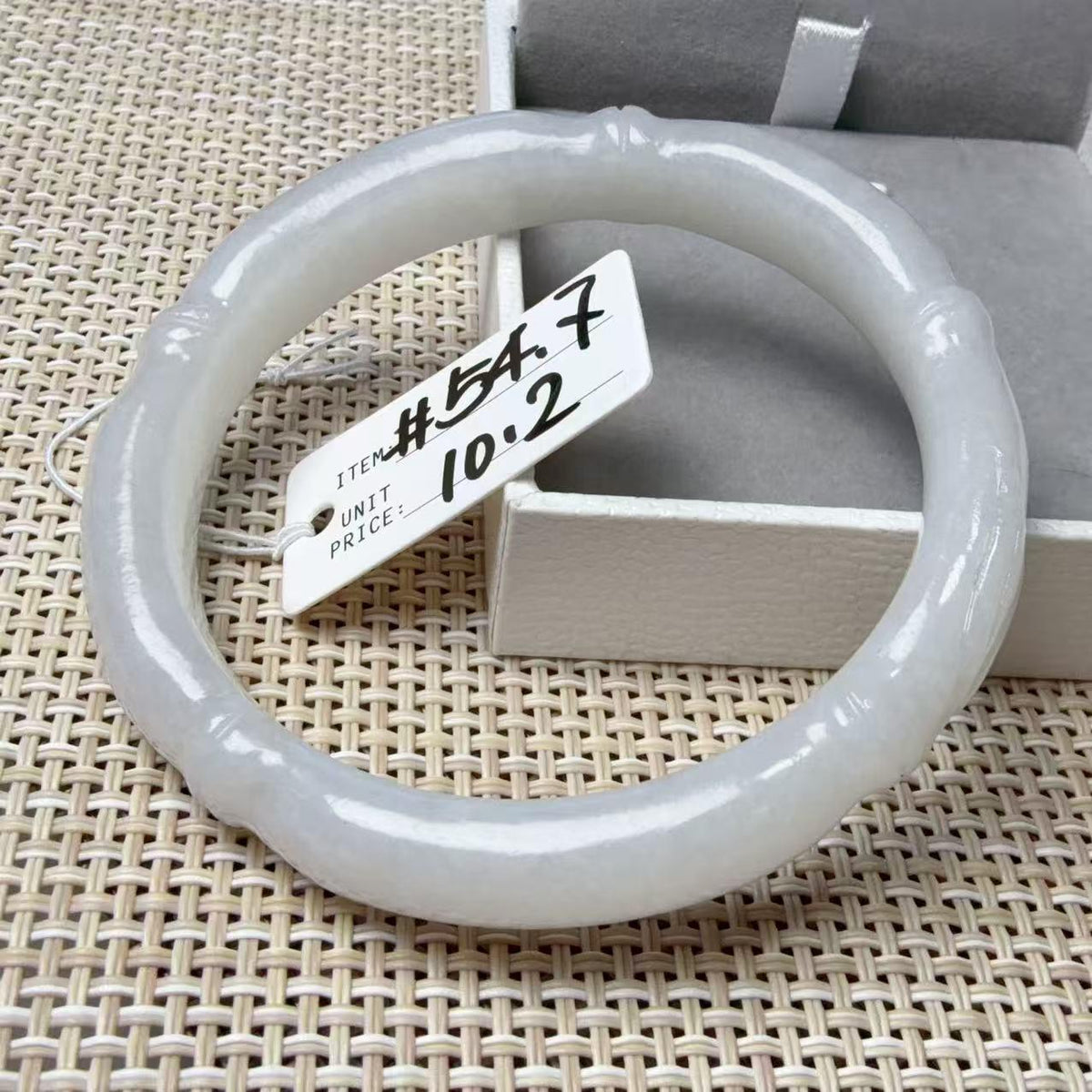 Deal! Natural White Jade Carved Bangle | Floral Jade Bracelet | Slim Round Bangle | Small Size Jade Jewelry | Handmade Gemstone Bracelet