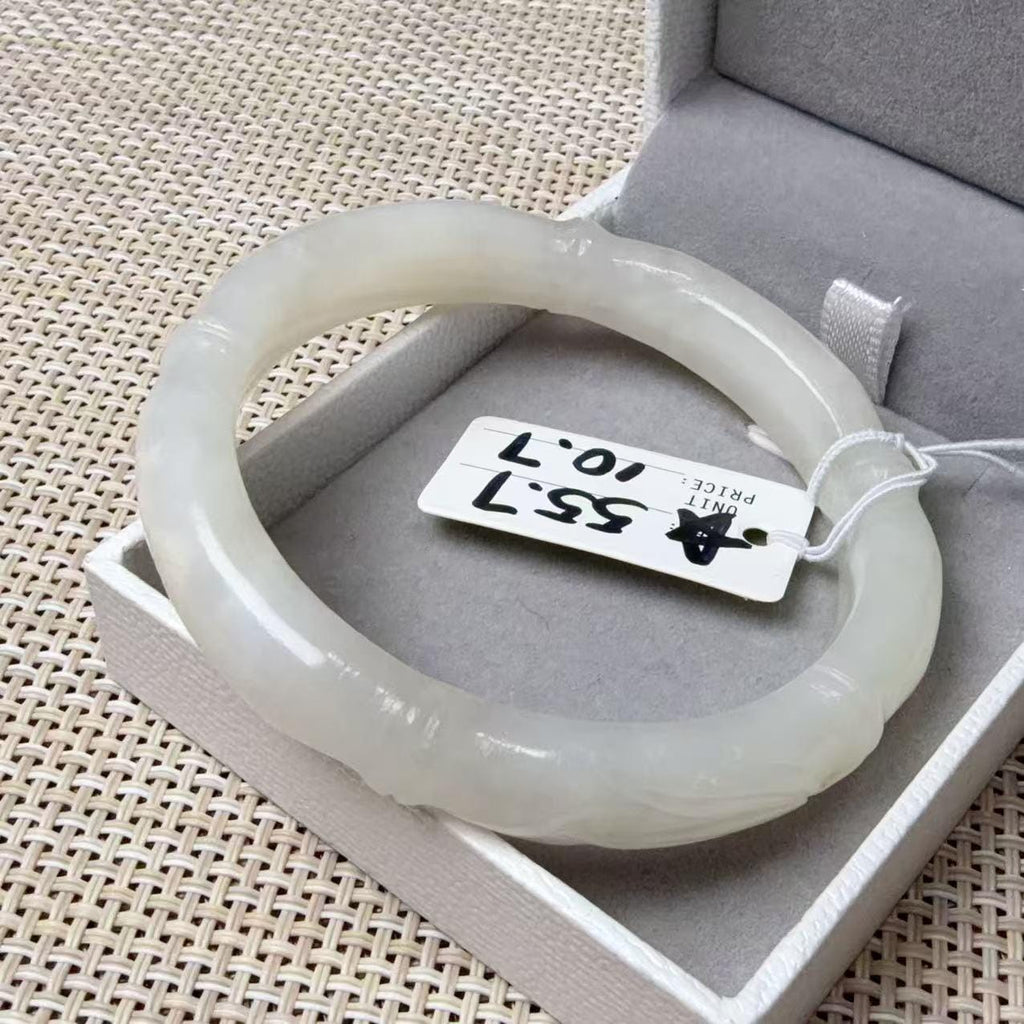Deal Sale! Natural Jade Bangle Clearance | Imperfect Nephrite Jade Bracelet | Discount Jade Bangles, One of a Kind