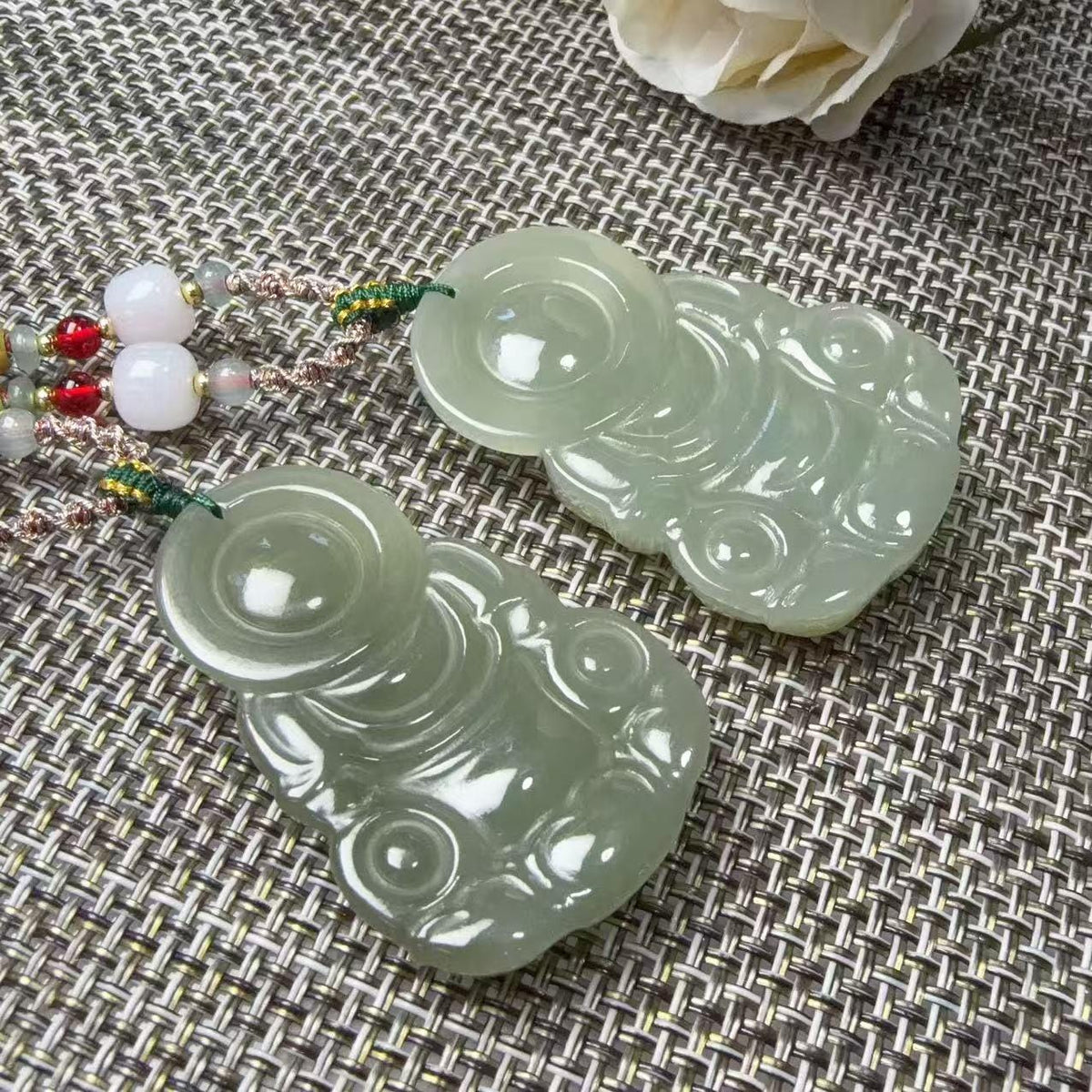 Certified Large Icy Green Jade Guanyin Necklace, Natural Jade Kwan Yin Pendant, Adjustable 28 Inch Cord, Unisex Jade Jewelry, One of a Kind