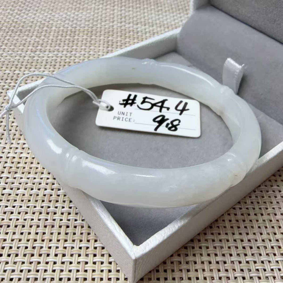 Deal! Natural White Jade Carved Bangle | Floral Jade Bracelet | Slim Round Bangle | Small Size Jade Jewelry | Handmade Gemstone Bracelet
