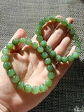 Natural Nephrite Jade Bracelet | Soft Moss Green 10mm Beads | Semi-Translucent Gemstone | Certified Premium Grade Jade | Jade Jewelry