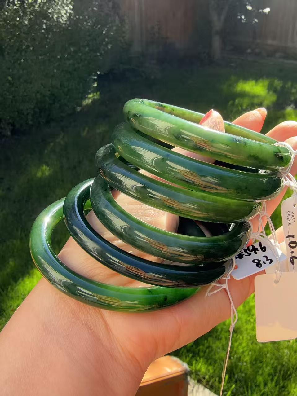 Certified Natural Nephrite Jade Bangle, 53-61mm Minimalist Bangle Bracelet, Dark Green Jade Bangle, Real Jade Bangle Bracelet, One of a Kind