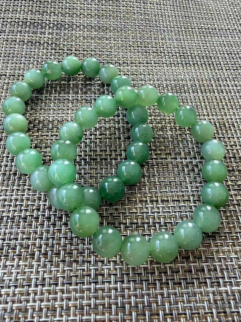 Natural Nephrite Jade Bracelet | Soft Moss Green 10mm Beads | Semi-Translucent Gemstone | Certified Premium Grade Jade | Jade Jewelry