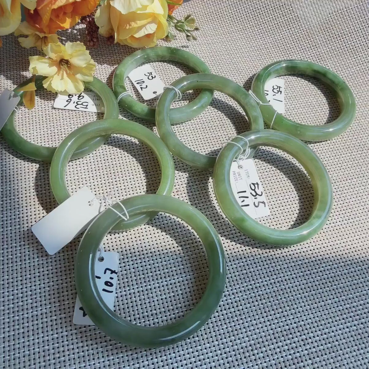 Certified Natural Green Jade Bangle ,  Lake Green Nephrite Jade Bangle , 53-56mm Multiple Sizes Bangle, One of a Kind