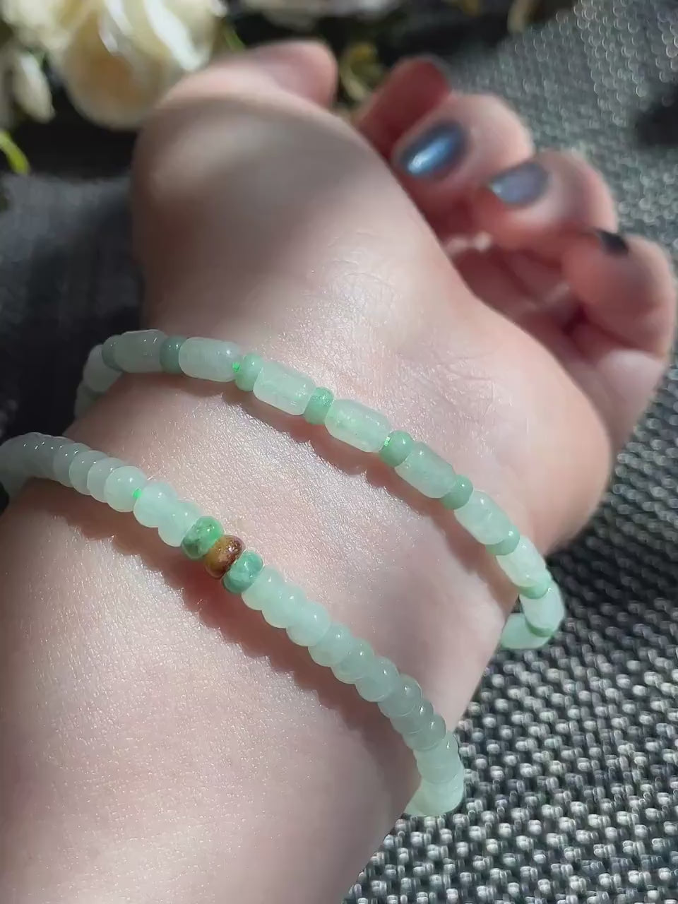 Certified Natural Grade A Jadeite Bracelet, Ice Green Slim Jadeite Bracelet, Minimalist Jadeite Jewelry, Adjustable Wrist Size,  Jade Gift